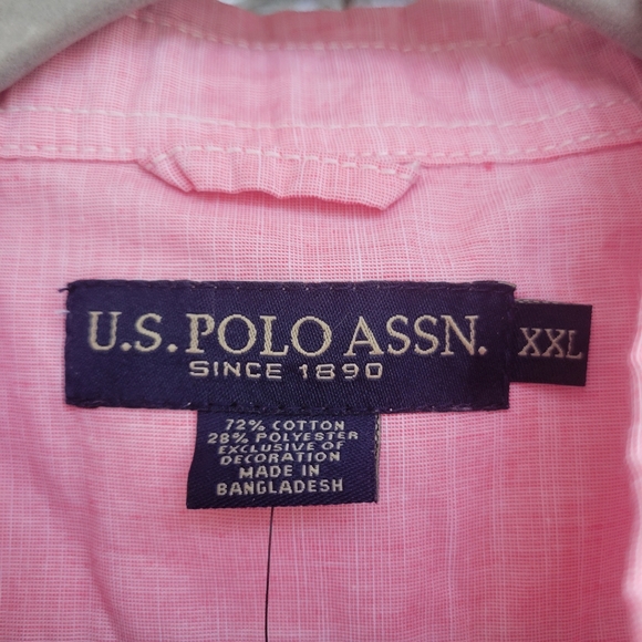 U.S. Polo Assn. Pastel Pink Button Down Shirt - Size XXL (NWT) - Picture 6 of 6